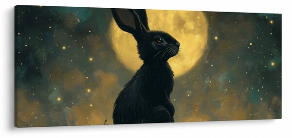 Slika - Zec s mjesecom (120x50 cm)