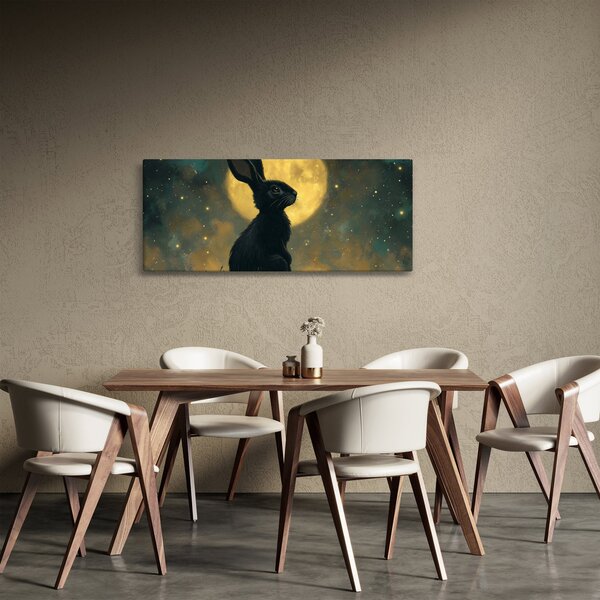 Slika - Zec s mjesecom (120x50 cm)