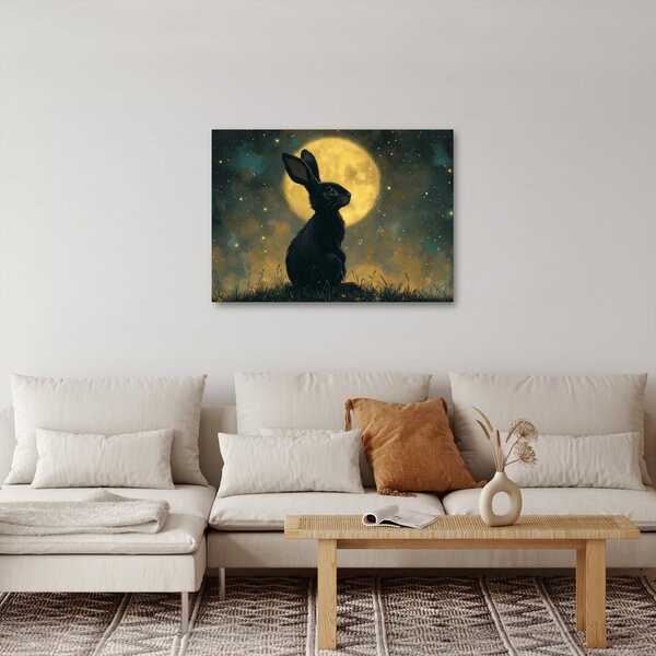 Slika - Zec s mjesecom (70x50 cm)