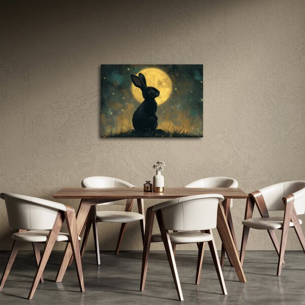 Slika - Zec s mjesecom (70x50 cm)