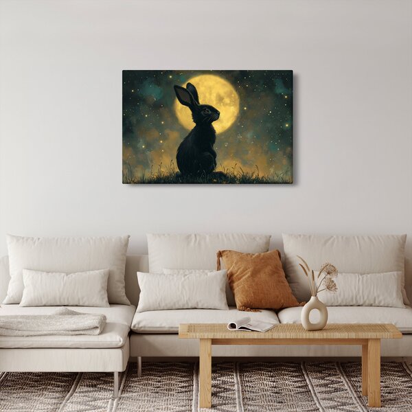 Slika - Zec s mjesecom (90x60 cm)