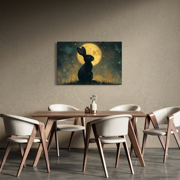 Slika - Zec s mjesecom (90x60 cm)