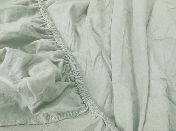Jersey plahta svijetlo mentol 90 x 200 cm