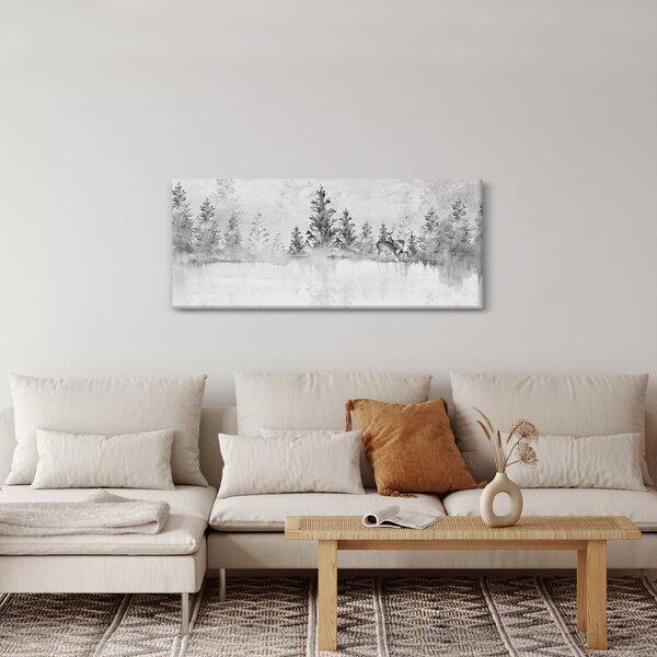 Slika - Jeleni uz jezero (120x50 cm)