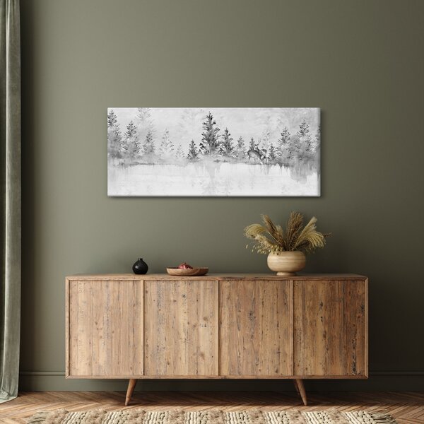Slika - Jeleni uz jezero (120x50 cm)