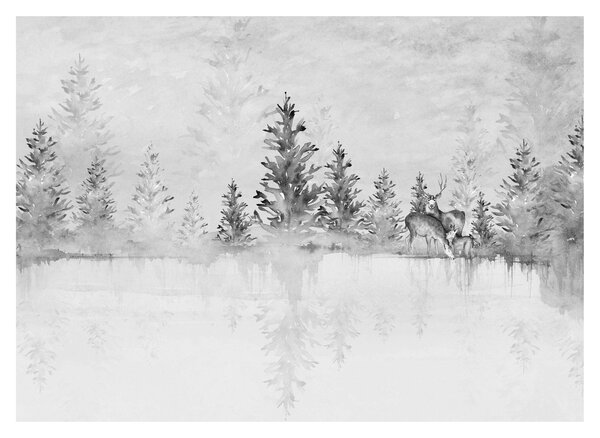 Slika - Jeleni uz jezero (70x50 cm)