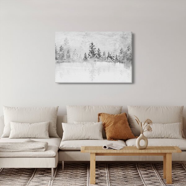 Slika - Jeleni uz jezero (90x60 cm)