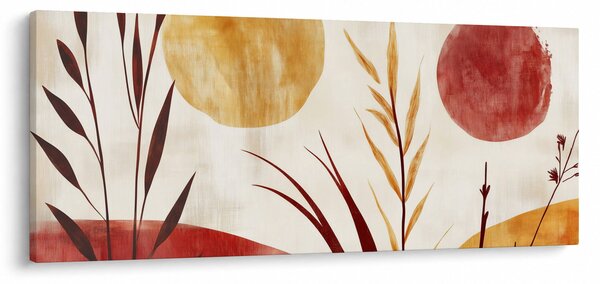 Slika - Biljke i krugovi (120x50 cm)