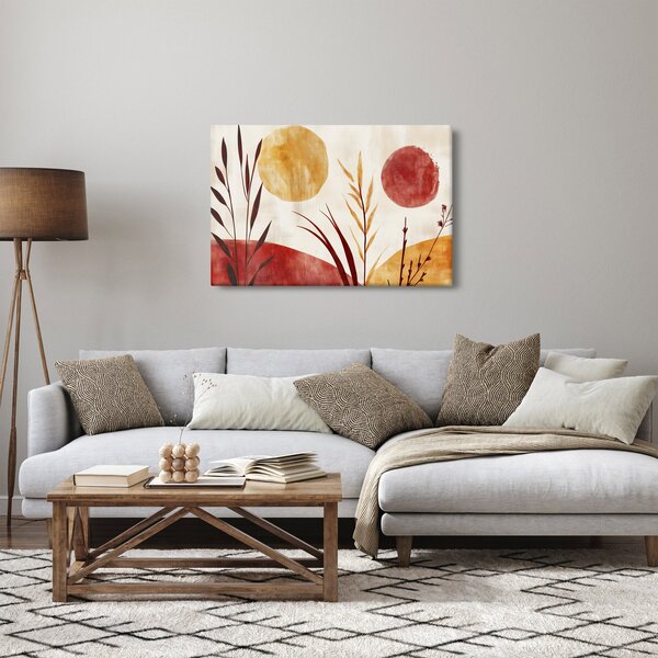 Slika - Biljke i krugovi (90x60 cm)