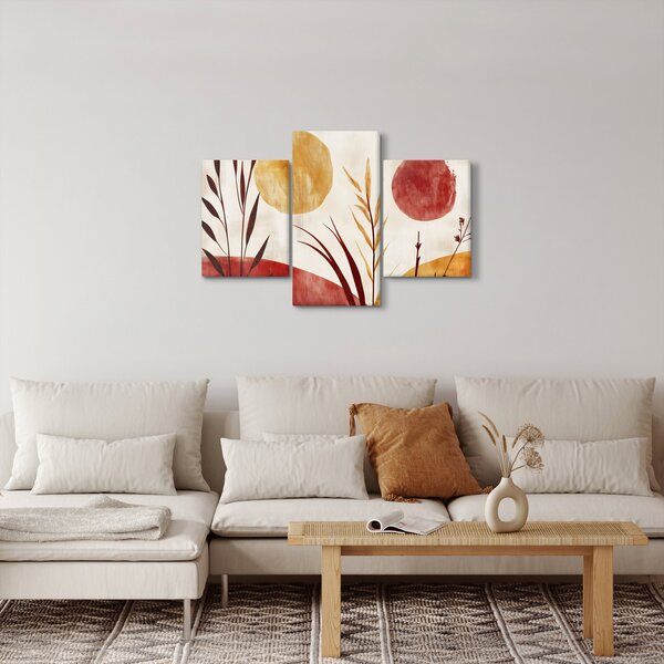 Slika - Biljke i krugovi (90x60 cm)