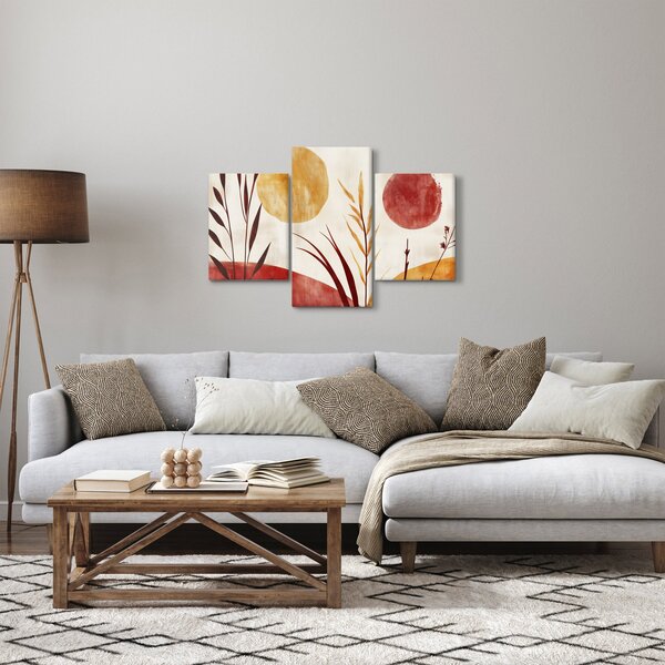 Slika - Biljke i krugovi (90x60 cm)
