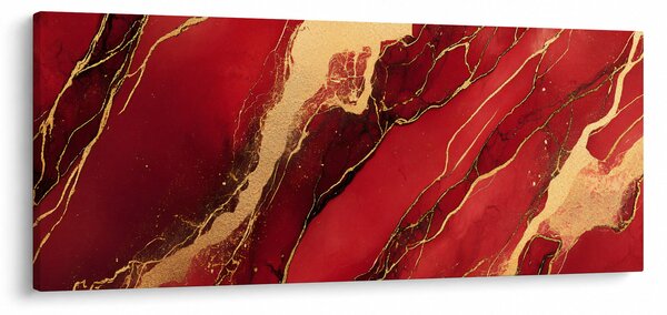 Slika - Crveno-zlatni mramor (120x50 cm)