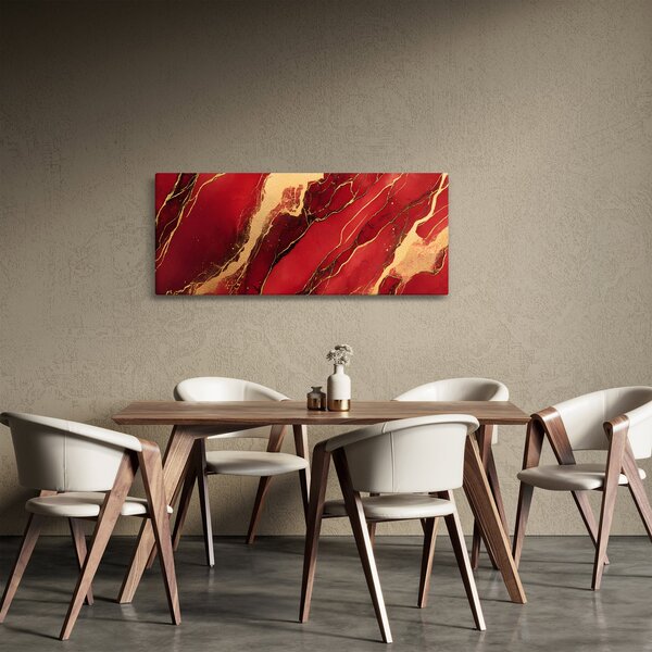 Slika - Crveno-zlatni mramor (120x50 cm)