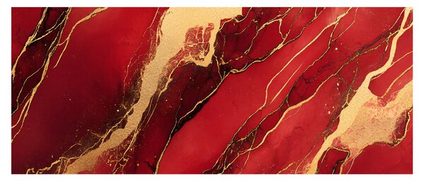 Slika - Crveno-zlatni mramor (120x50 cm)