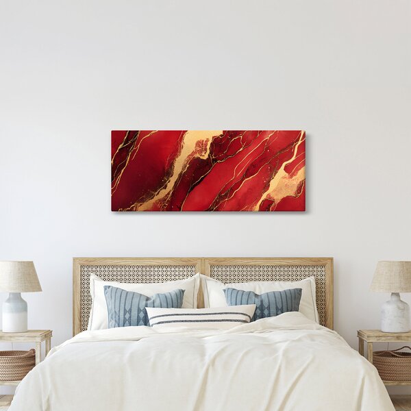 Slika - Crveno-zlatni mramor (120x50 cm)