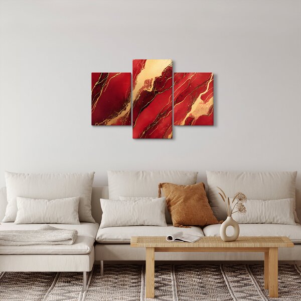 Slika - Crveno-zlatni mramor (90x60 cm)
