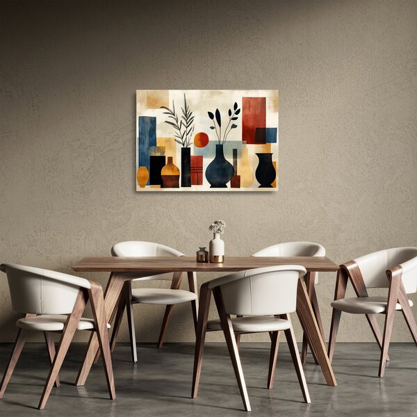 Staklena slika - Kubističke vaze (70x50 cm)