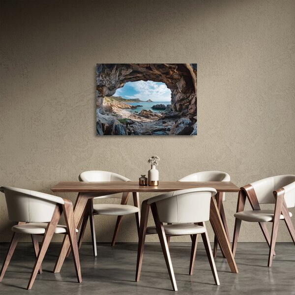 Staklena slika - Špilja uz more (70x50 cm)