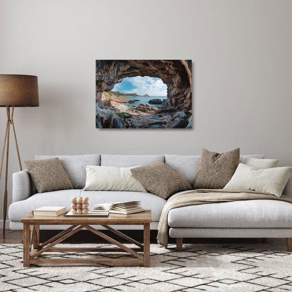 Staklena slika - Špilja uz more (70x50 cm)