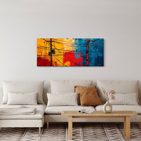Slika - Apstraktne električne linije (120x50 cm)