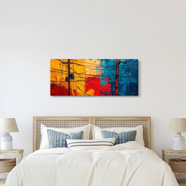Slika - Apstraktne električne linije (120x50 cm)