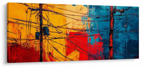 Slika - Apstraktne električne linije (120x50 cm)