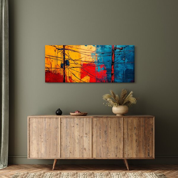 Slika - Apstraktne električne linije (120x50 cm)