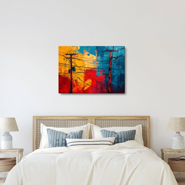 Slika - Apstraktne električne linije (70x50 cm)