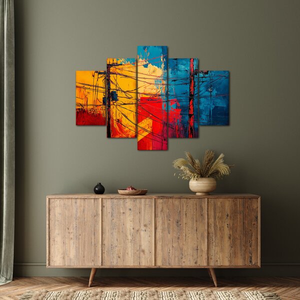 Slika - Apstraktne električne linije (150x105 cm)