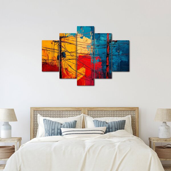 Slika - Apstraktne električne linije (150x105 cm)