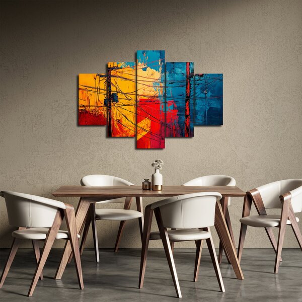 Slika - Apstraktne električne linije (150x105 cm)