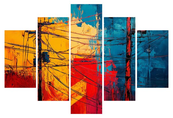 Slika - Apstraktne električne linije (150x105 cm)