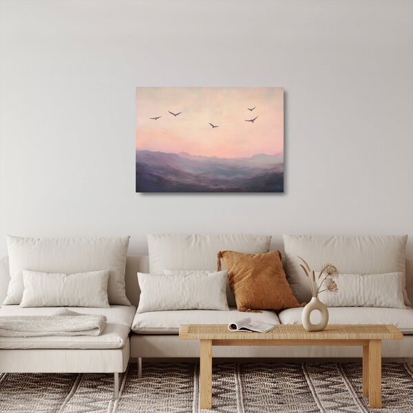 Staklena slika - Jato ptica II. (70x50 cm)