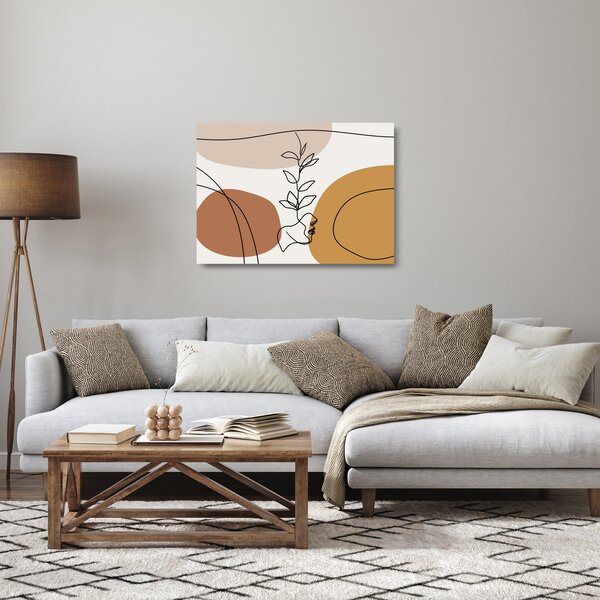 Staklena slika - Boho oblici (70x50 cm)