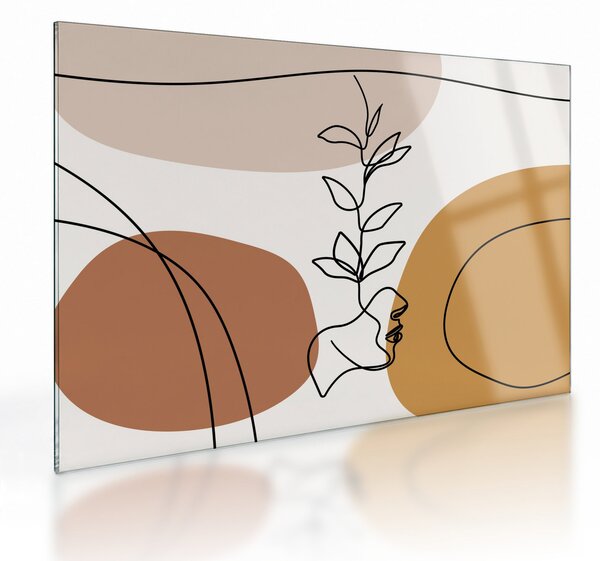 Staklena slika - Boho oblici (70x50 cm)