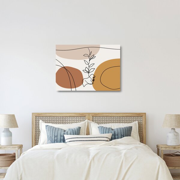 Staklena slika - Boho oblici (70x50 cm)