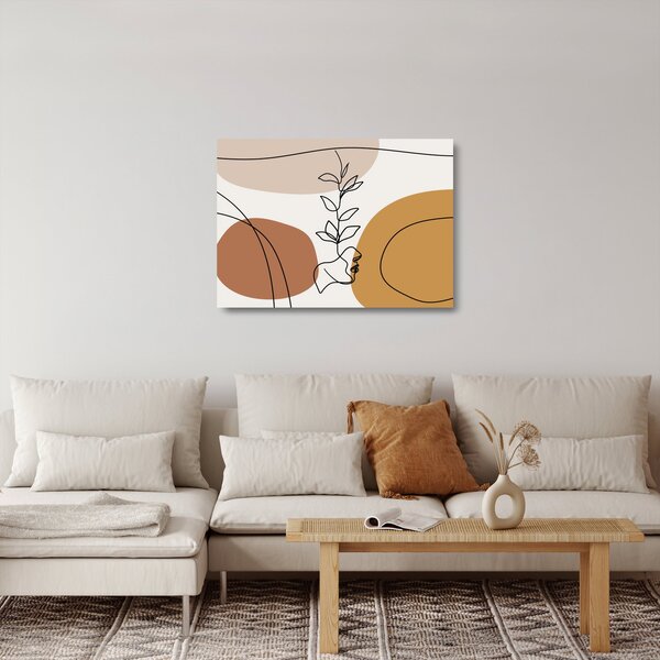 Staklena slika - Boho oblici (70x50 cm)