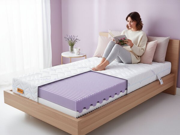 Wilsondo Visoki pjenasti madrac Violletta 80x200x20 - navlaka Lavender