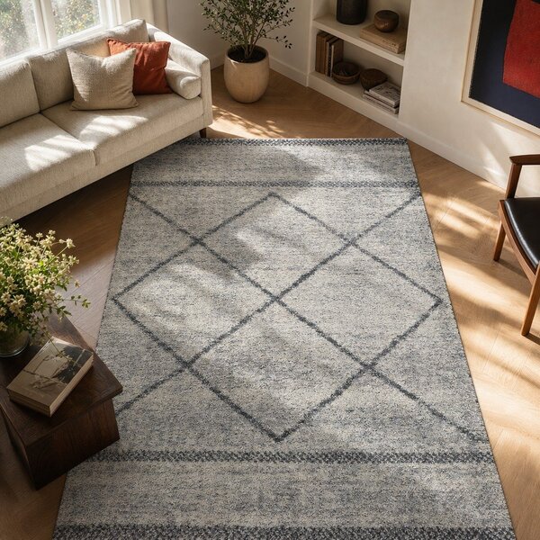 Sivi tepih Universal Kasbah Gris, 133 x 190 cm