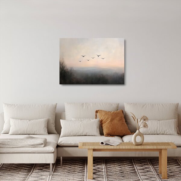 Staklena slika - Jato ptica (70x50 cm)
