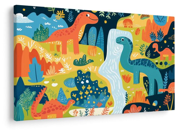 Slika - Veseli dinosauri (90x60 cm)