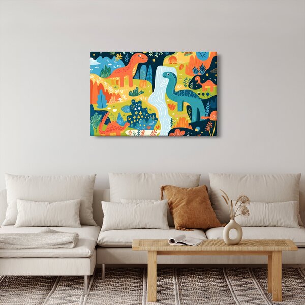 Slika - Veseli dinosauri (90x60 cm)