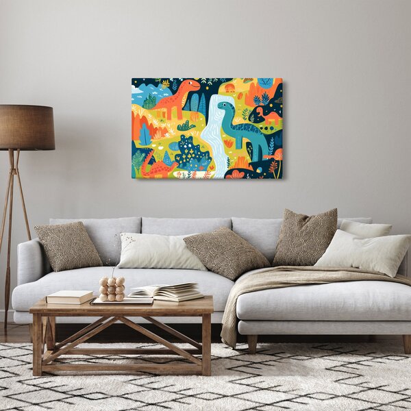 Slika - Veseli dinosauri (90x60 cm)