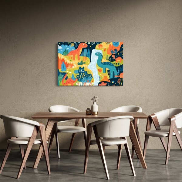 Slika - Veseli dinosauri (90x60 cm)