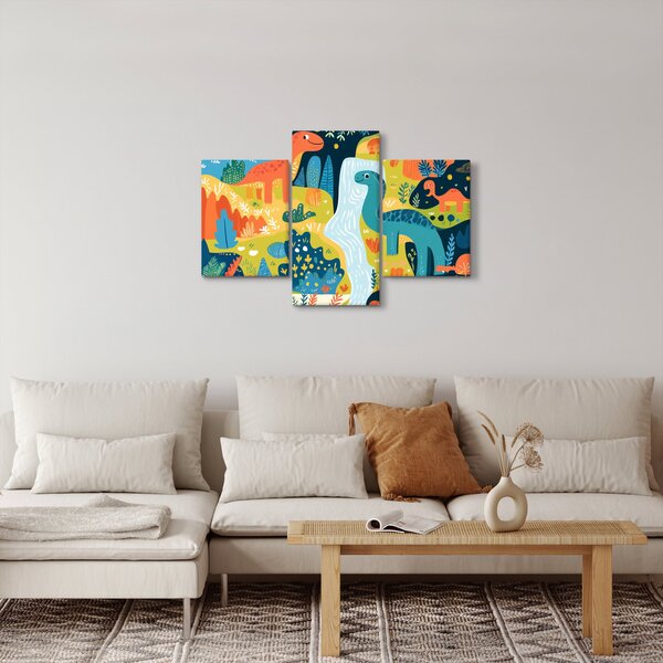 Slika - Veseli dinosauri (90x60 cm)