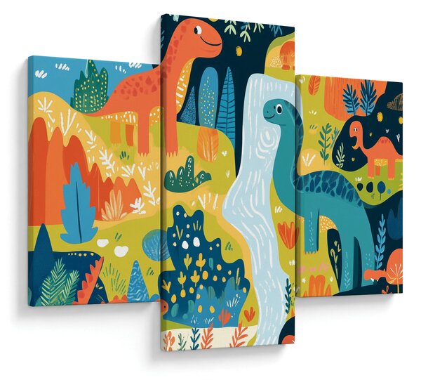 Slika - Veseli dinosauri (90x60 cm)
