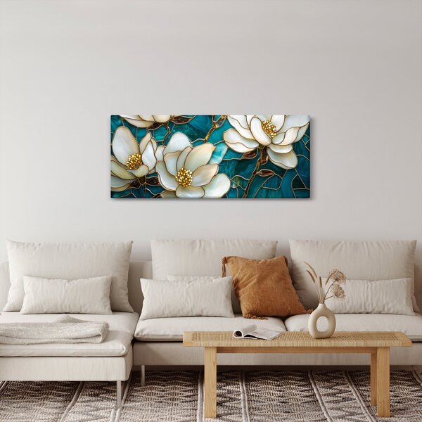 Slika - Vitraj s magnolijom (120x50 cm)