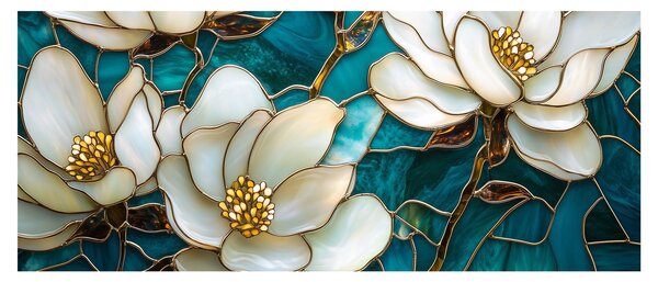Slika - Vitraj s magnolijom (120x50 cm)