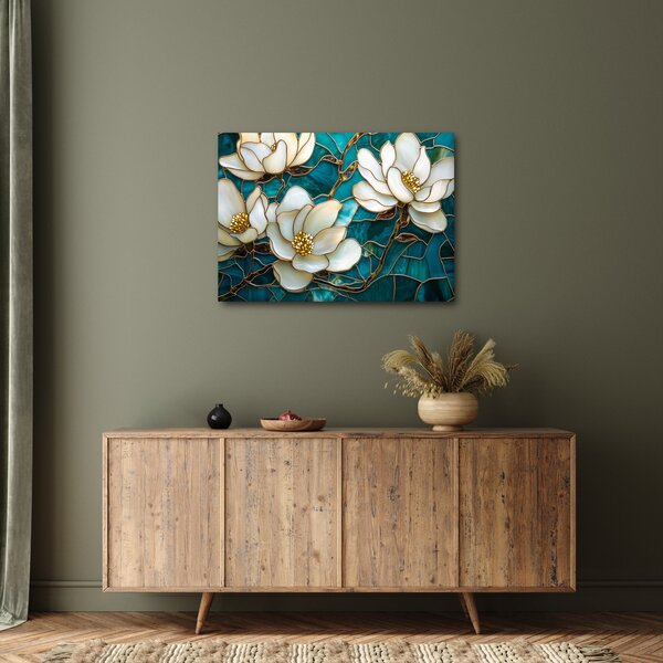 Slika - Vitraj s magnolijom (70x50 cm)