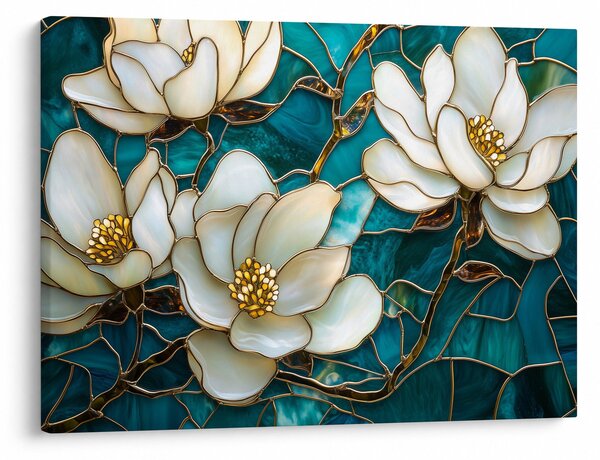 Slika - Vitraj s magnolijom (70x50 cm)